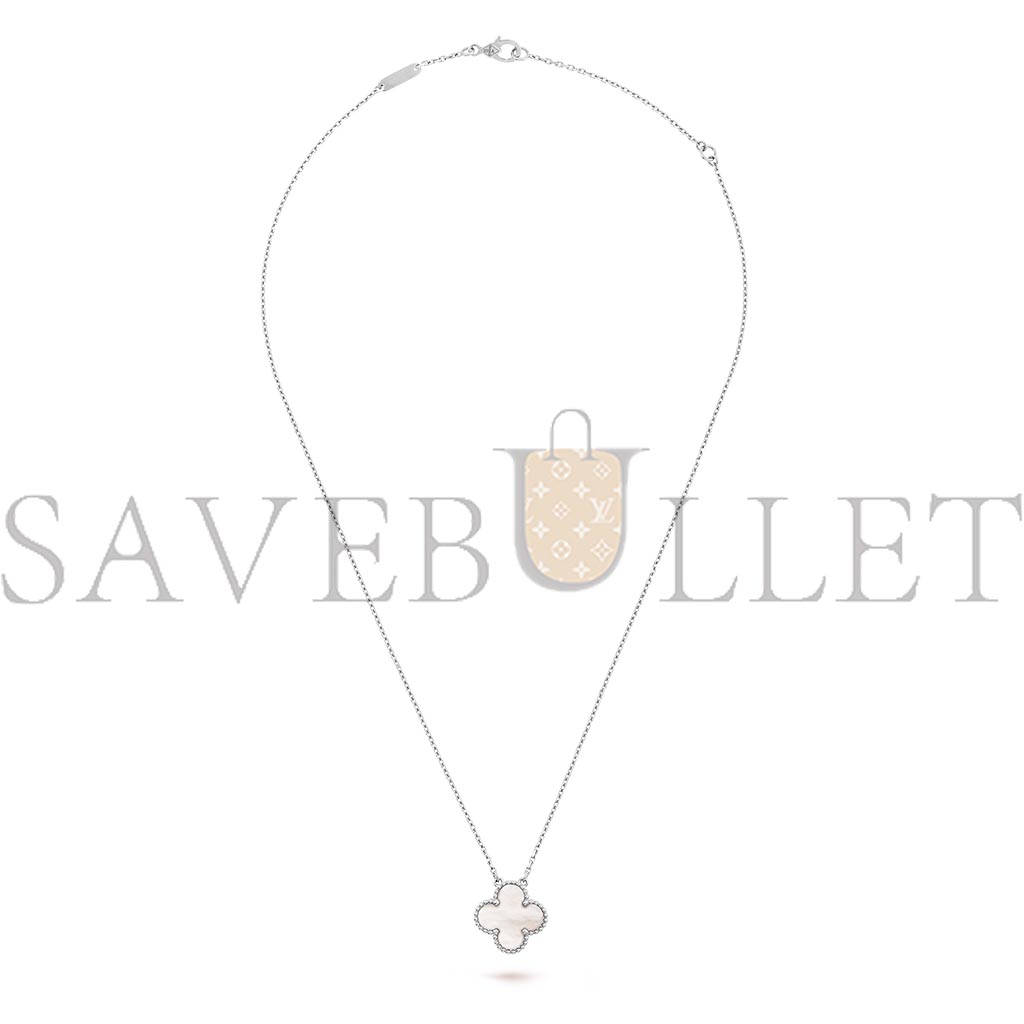 VAN CLEEF ARPELS VINTAGE ALHAMBRA PENDANT - WHITE GOLD, MOTHER-OF-PEARL VCARF48700 VAN CLEEF ARPELS VINTAGE ALHAMBRA PENDANT - WHITE GOLD, MOTHER-OF-PEARL VCARF48700